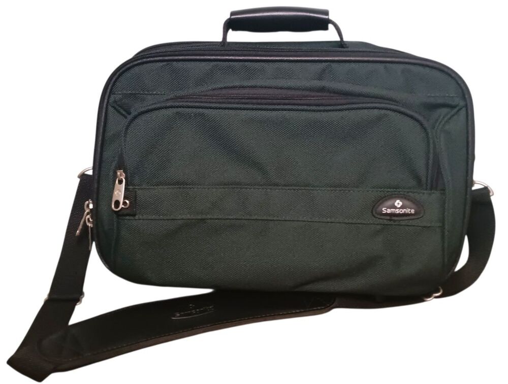 Samsonite Green Carry-On Luggage Overnight Bag Trolley Sleeve & Shoulder Strap